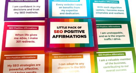 SEO Affirmation cards from BrightonSEO